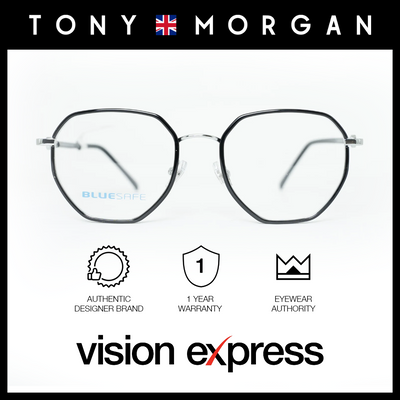 Tony Morgan Women's Black Metal Round Eyeglasses TM9662BLK55 - Vision Express Optical Philippines