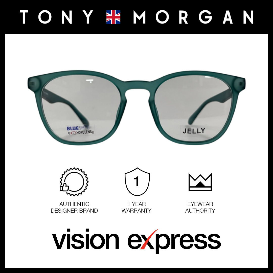 Tony Morgan Men's Green TR 90 Square Eyeglasses with Anti-Blue Light and Replaceable Lens TMALBATEAL56 - Vision Express Optical Philippines