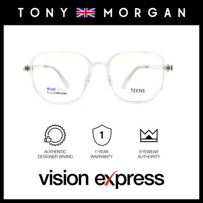 Tony Morgan Unisex Clear TR90 Square Eyeglasses TMCHLOECLEAR52 - Vision Express Optical Philippines