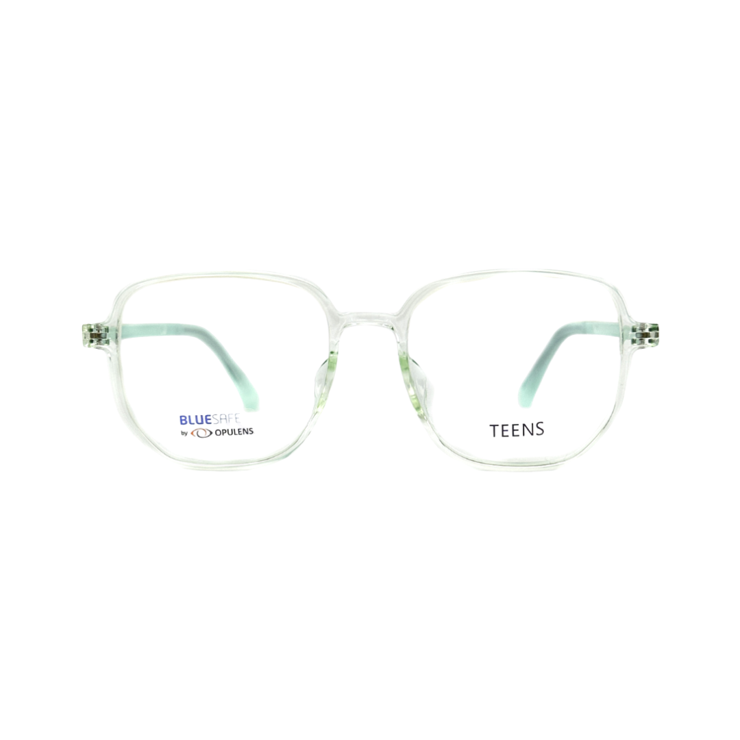Tony Morgan Unisex Green TR90 Square Eyeglasses TMCHLOEGREEN52