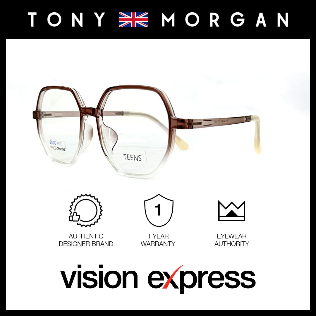 Tony Morgan Unisex Brown TR90 Irregular Eyeglasses TMDANBROWN53 - Vision Express Optical Philippines