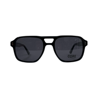 Tony Morgan Men's Black Aviator Acetate Sunglasses TMETHANBLACK54