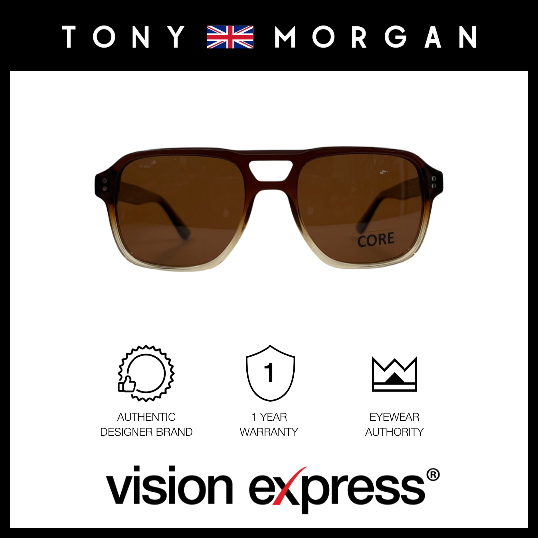 Tony Morgan Men's Brown Aviator Acetate Sunglasses TMETHANBROWN54 - Vision Express Optical Philippines