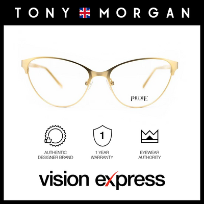Tony Morgan Women's Gold Titanium Cat Eye Eyeglasses TM FF481088/C3 - Vision Express Optical Philippines
