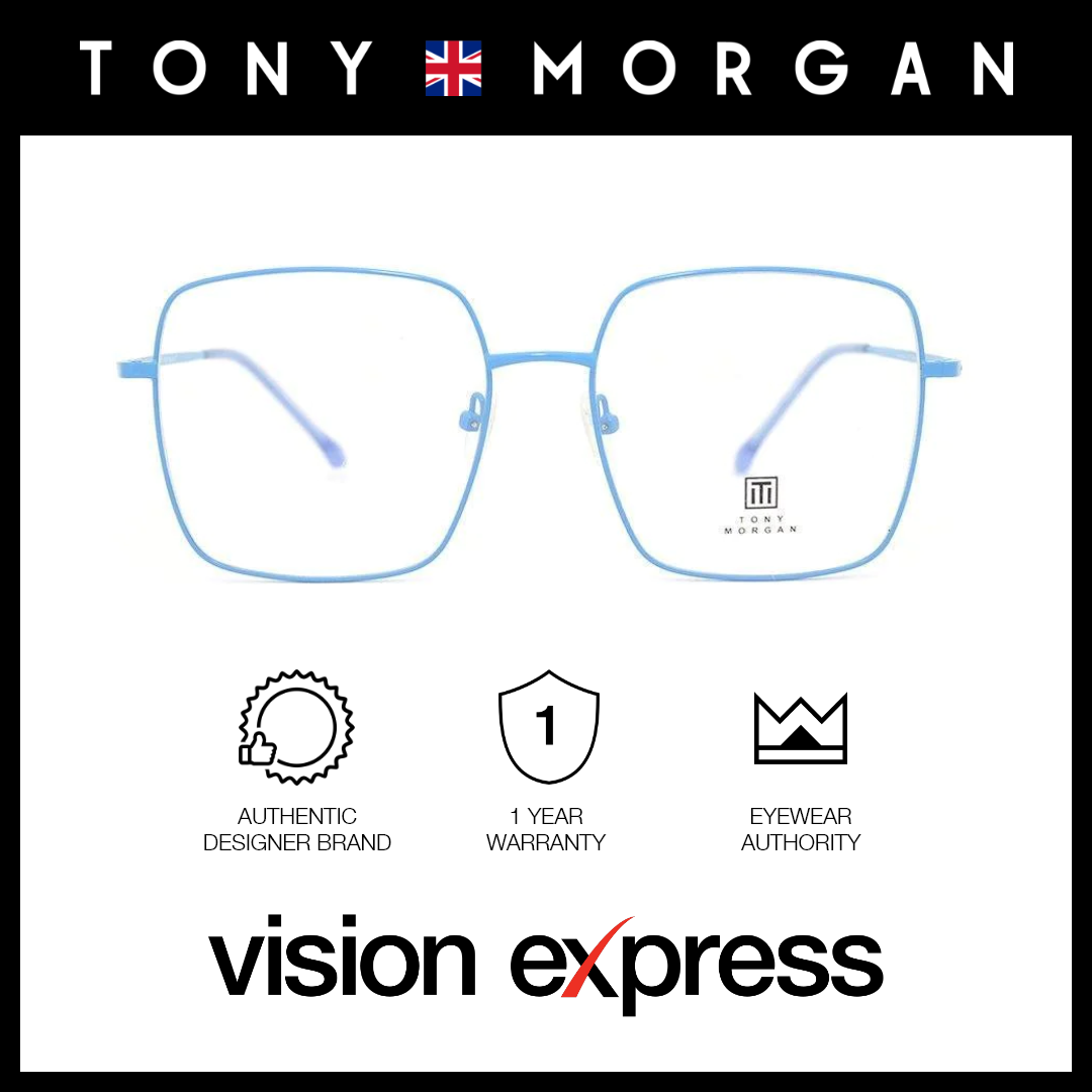 Tony Morgan Women's Blue Metal Irregular Eyeglasses TM HA30540/C7 - Vision Express Optical Philippines
