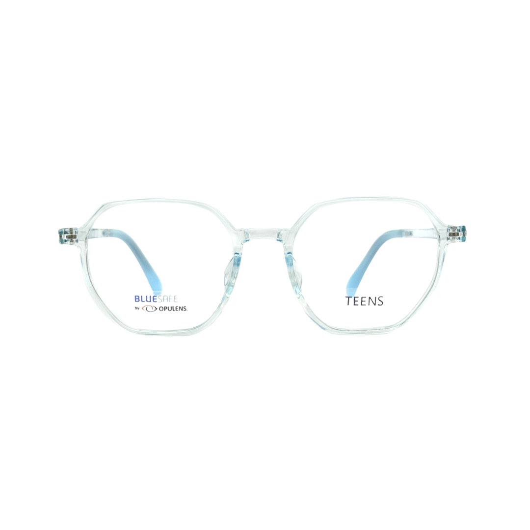 Tony Morgan Unisex Blue TR90 Irregular Eyeglasses TMHARPERBLUE51