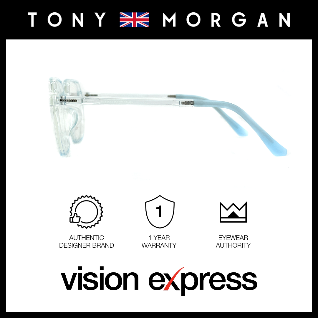 Tony Morgan Unisex Blue TR90 Irregular Eyeglasses TMHARPERBLUE51 - Vision Express Optical Philippines