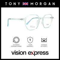 Tony Morgan Unisex Blue TR90 Irregular Eyeglasses TMHARPERBLUE51 - Vision Express Optical Philippines