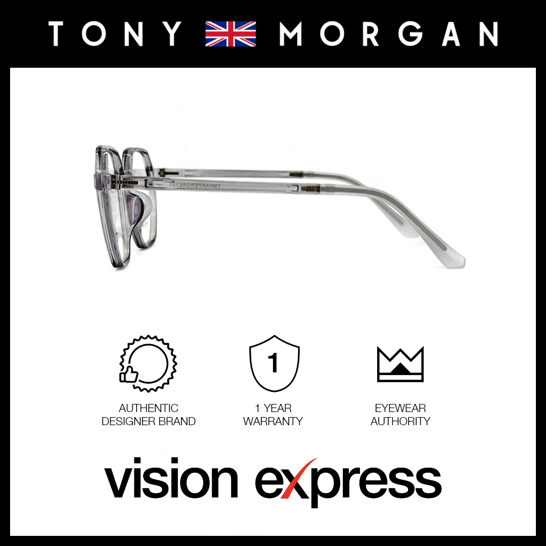Tony Morgan Unisex Grey TR90 Irregular Eyeglasses TMHARPERGREY51 - Vision Express Optical Philippines