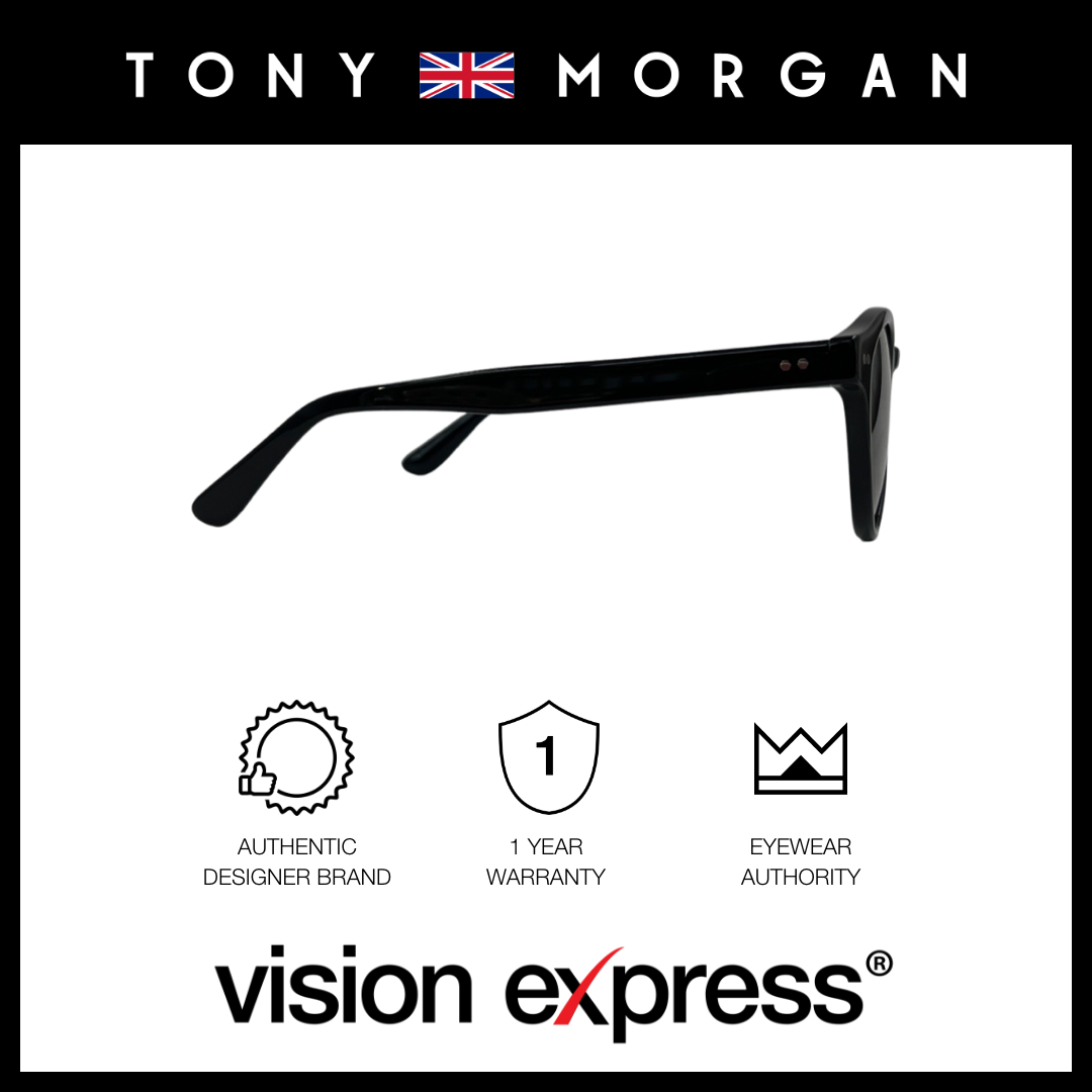 Tony Morgan Men's Black Round Acetate Sunglasses TMJACKBLACK51 - Vision Express Optical Philippines