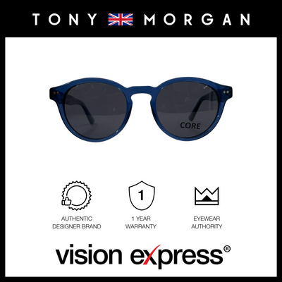 Tony Morgan Men's Blue Round Acetate Sunglasses TMJACKBLUE51 - Vision Express Optical Philippines