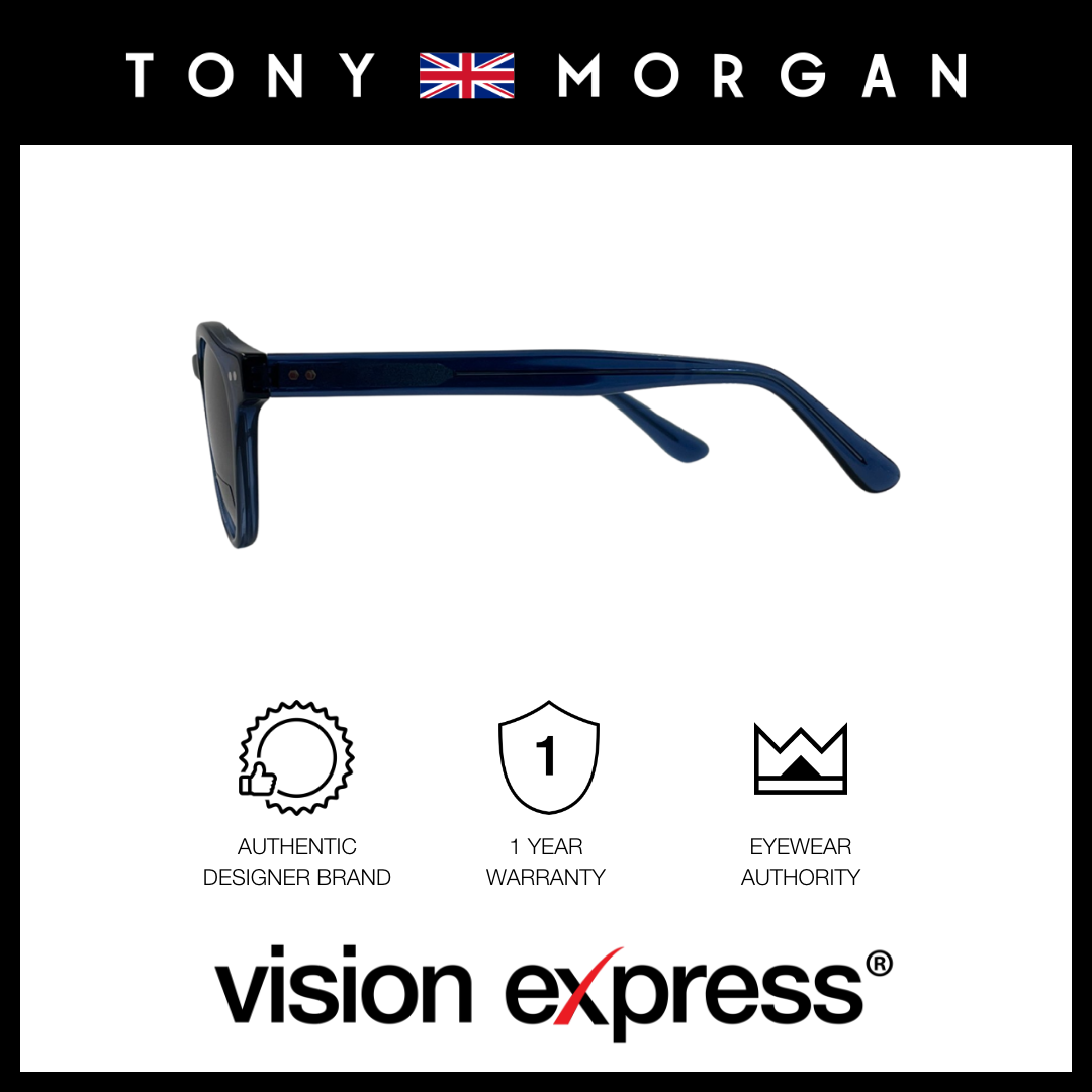 Tony Morgan Men's Blue Round Acetate Sunglasses TMJACKBLUE51 - Vision Express Optical Philippines