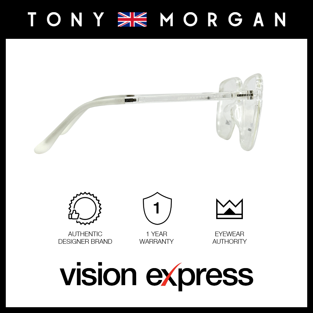 Tony Morgan Unisex Clear TR90 Square Eyeglasses TMJOJOCLEAR53 - Vision Express Optical Philippines