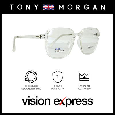 Tony Morgan Unisex Clear TR90 Square Eyeglasses TMJOJOCLEAR53 - Vision Express Optical Philippines