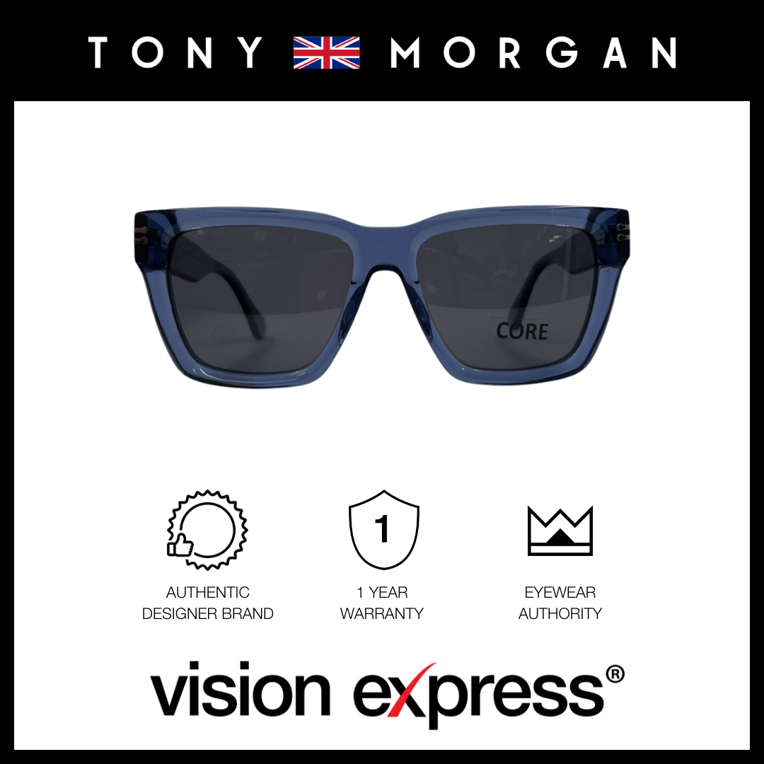 Tony Morgan Men's Blue Square Acetate Sunglasses TMLUCASBLUE55 - Vision Express Optical Philippines