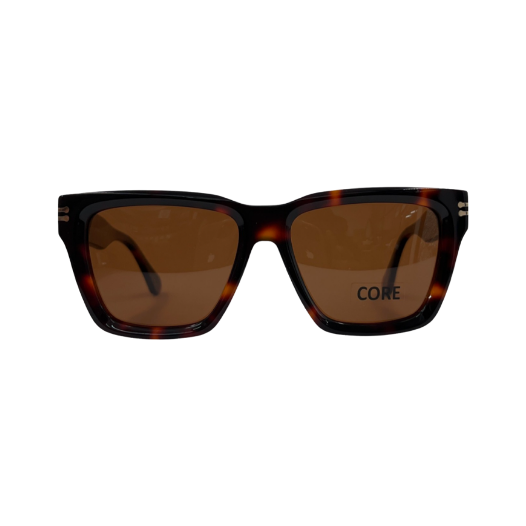 Tony Morgan Men's Brown Square Acetate Sunglasses TMLUCASBROWN55