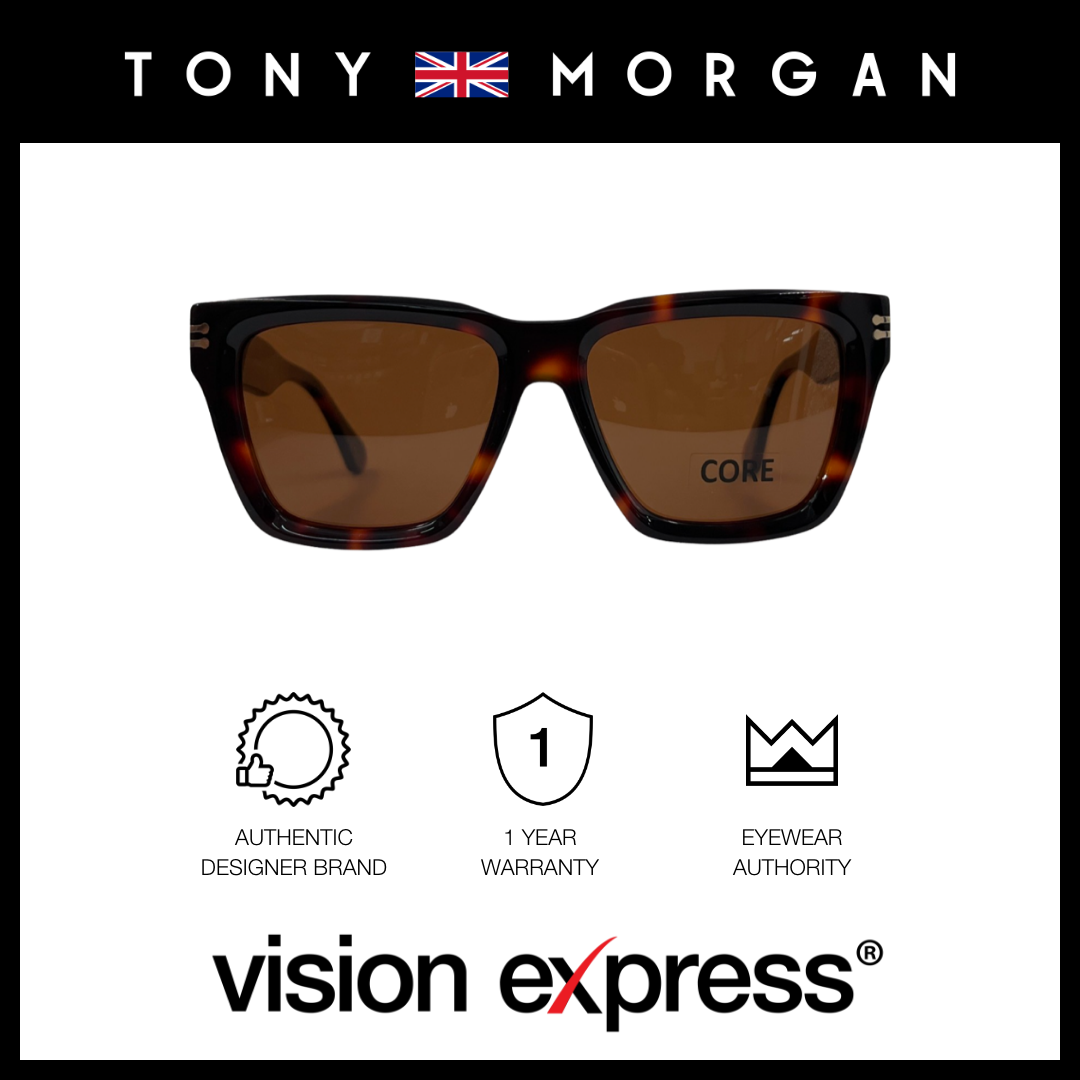 Tony Morgan Men's Brown Square Acetate Sunglasses TMLUCASBROWN55 - Vision Express Optical Philippines