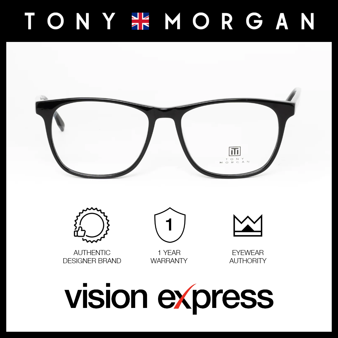 Tony Morgan Men's Black Plastic Square Eyeglasses TM LUCIAN/C1 - Vision Express Optical Philippines