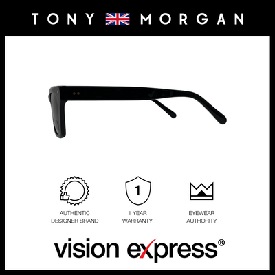 Tony Morgan Men's Black Square Acetate Sunglasses TMLUKEBLACK50 - Vision Express Optical Philippines