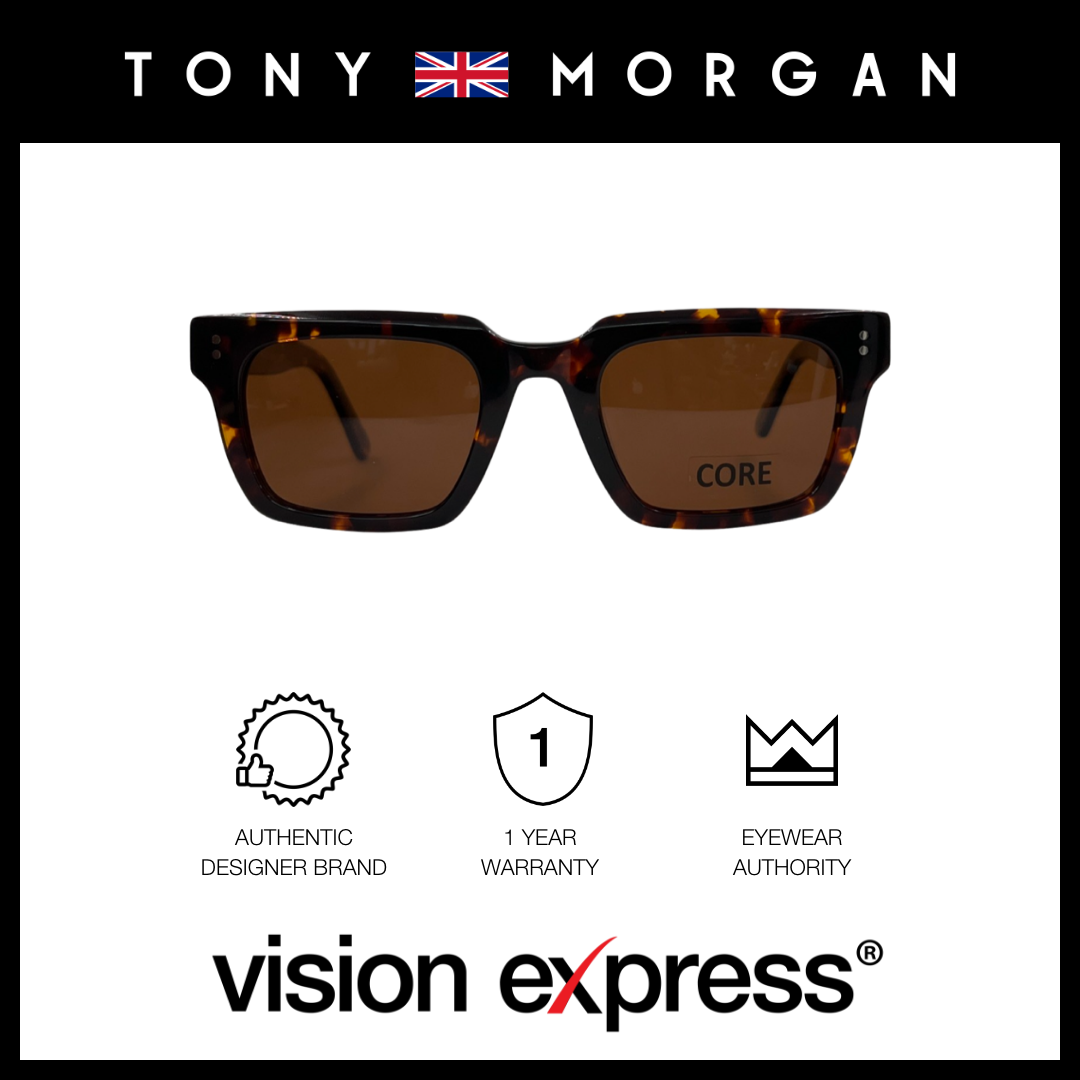 Tony Morgan Men's Brown Square Acetate Sunglasses TMLUKEBROWN50 - Vision Express Optical Philippines
