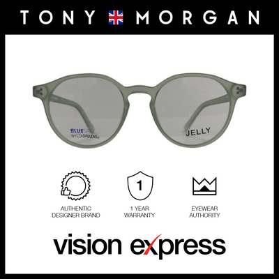 Tony Morgan Women's Green TR 90 Round Eyeglasses with Anti-Blue Light and Replaceable Lens TMLUNAGREEN49 - Vision Express Optical Philippines