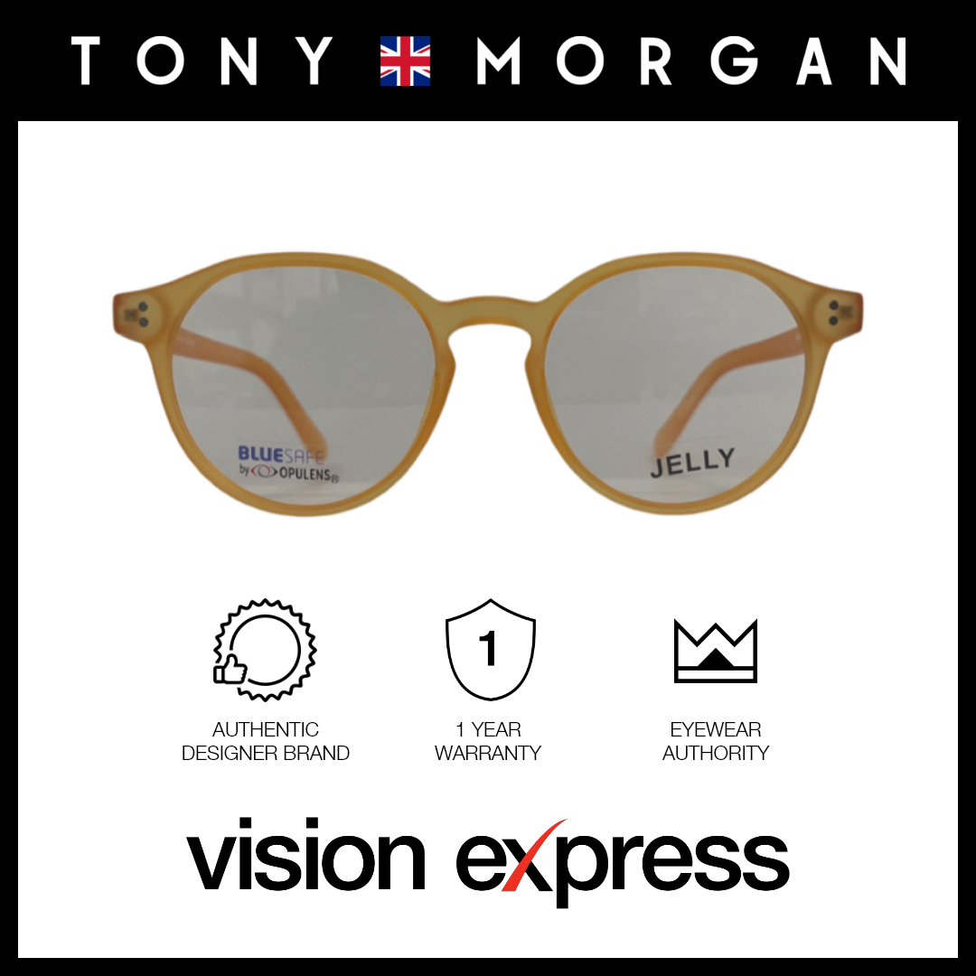 Tony Morgan Women's Orange TR 90 Round Eyeglasses with Anti-Blue Light and Replaceable Lens TMLUNAORANGE49 - Vision Express Optical Philippines