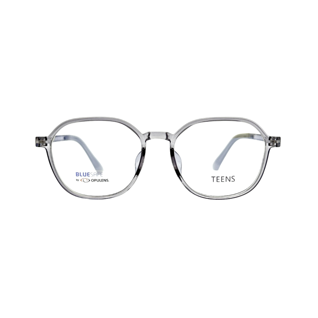 Tony Morgan Unisex Grey TR90 Round Eyeglasses TMMADDIEGREY51