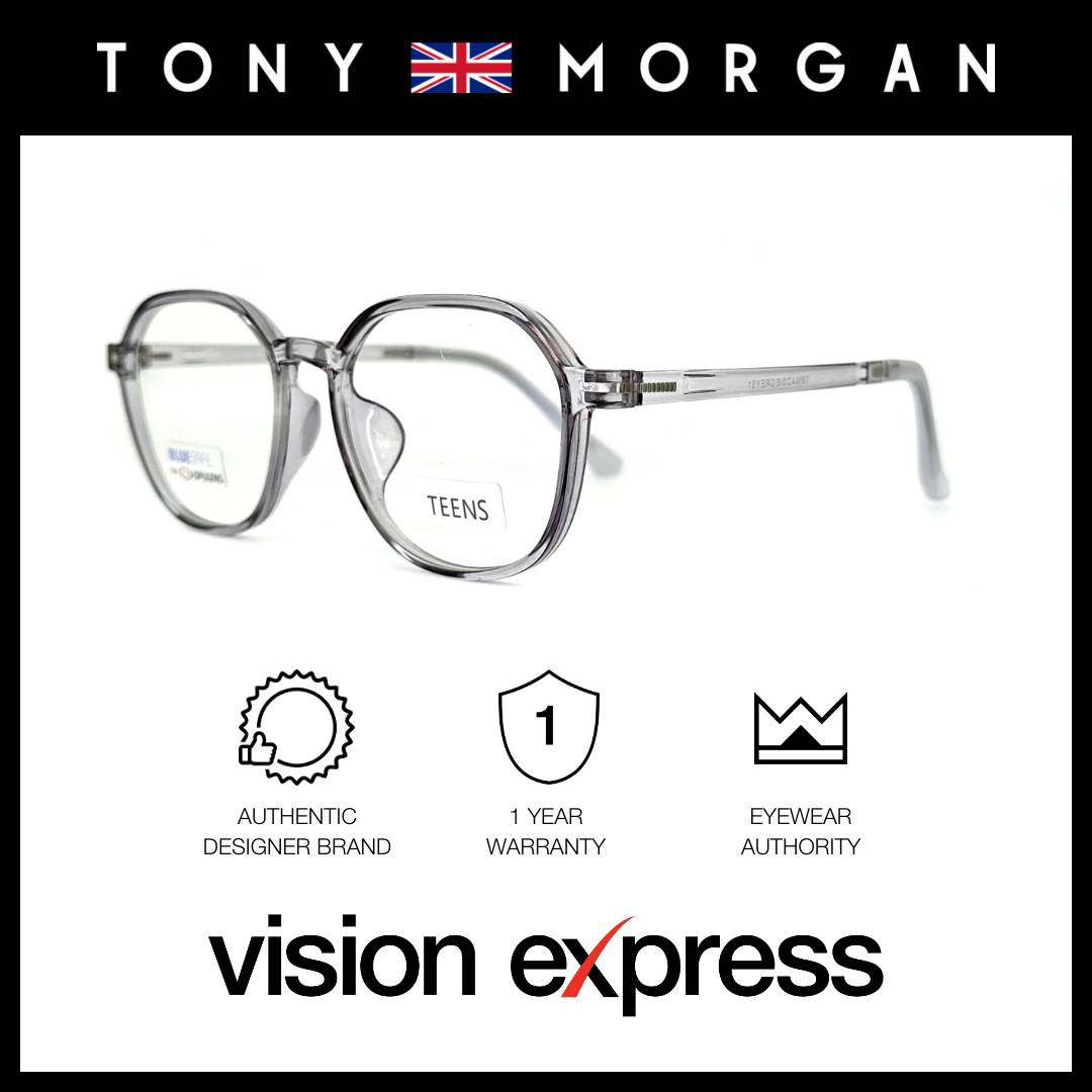 Tony Morgan Unisex Grey TR90 Round Eyeglasses TMMADDIEGREY51 - Vision Express Optical Philippines