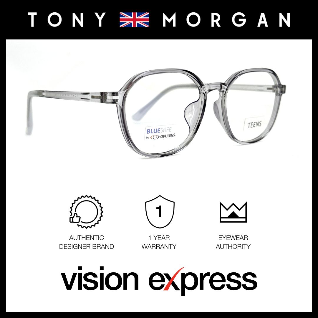 Tony Morgan Unisex Grey TR90 Round Eyeglasses TMMADDIEGREY51 - Vision Express Optical Philippines