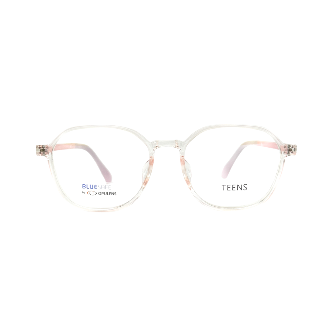 Tony Morgan Unisex Pink TR90 Round Eyeglasses TMMADDIEPINK51