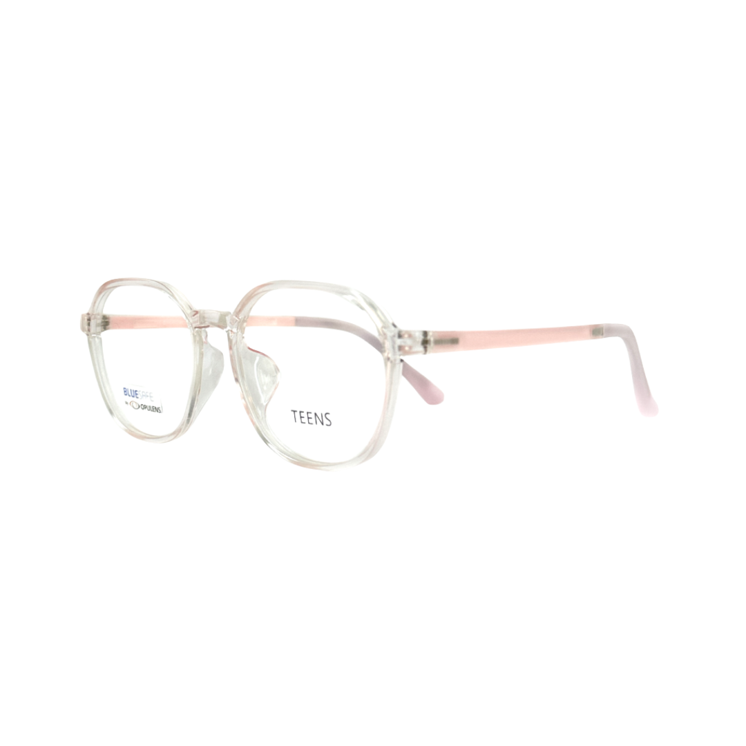 Tony Morgan Unisex Pink TR90 Round Eyeglasses TMMADDIEPINK51