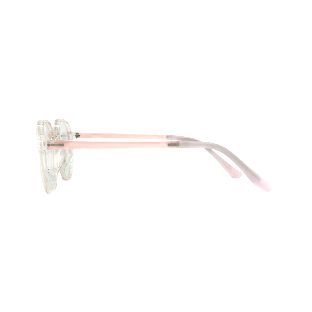 Tony Morgan Unisex Pink TR90 Round Eyeglasses TMMADDIEPINK51