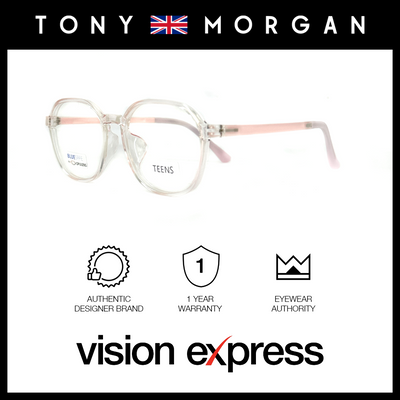 Tony Morgan Unisex Pink TR90 Round Eyeglasses TMMADDIEPINK51 - Vision Express Optical Philippines