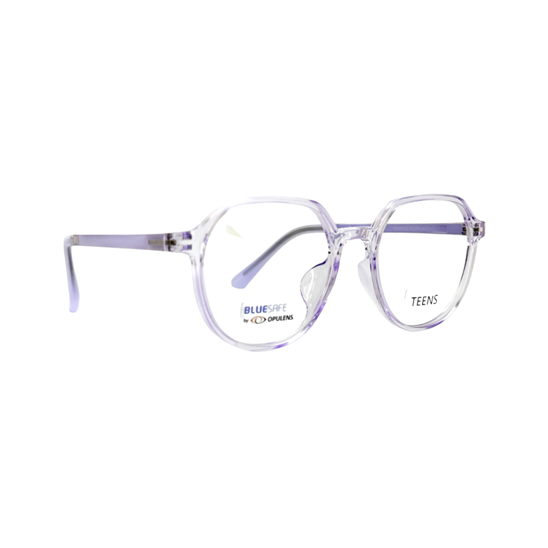 Tony Morgan Unisex Purple TR90 Round Eyeglasses TMMADELPURPLE48