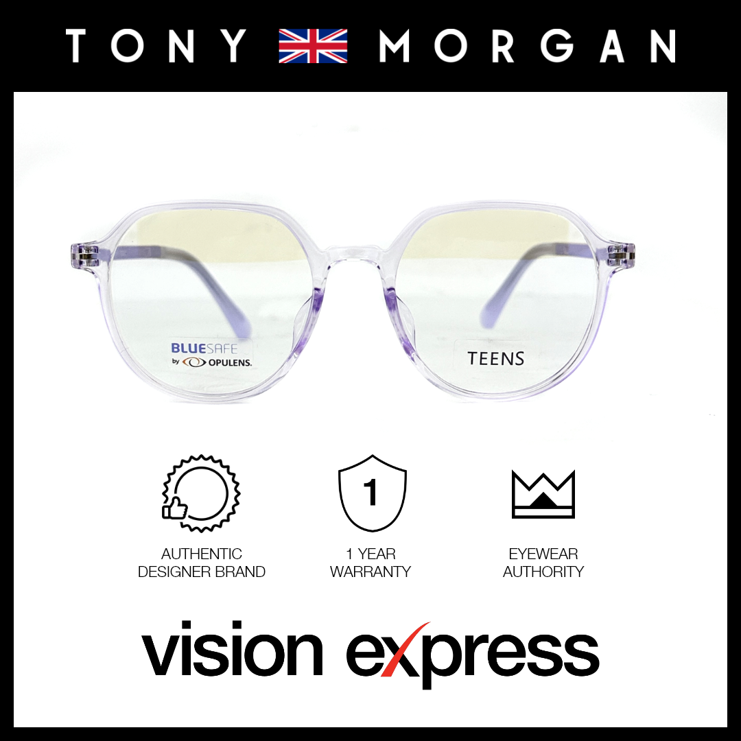 Tony Morgan Unisex Purple TR90 Round Eyeglasses TMMADELPURPLE48 - Vision Express Optical Philippines