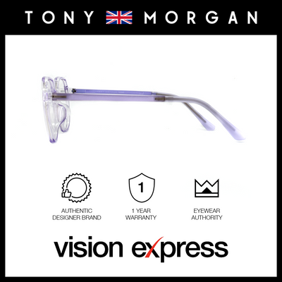 Tony Morgan Unisex Purple TR90 Round Eyeglasses TMMADELPURPLE48 - Vision Express Optical Philippines