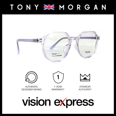 Tony Morgan Unisex Purple TR90 Round Eyeglasses TMMADELPURPLE48 - Vision Express Optical Philippines