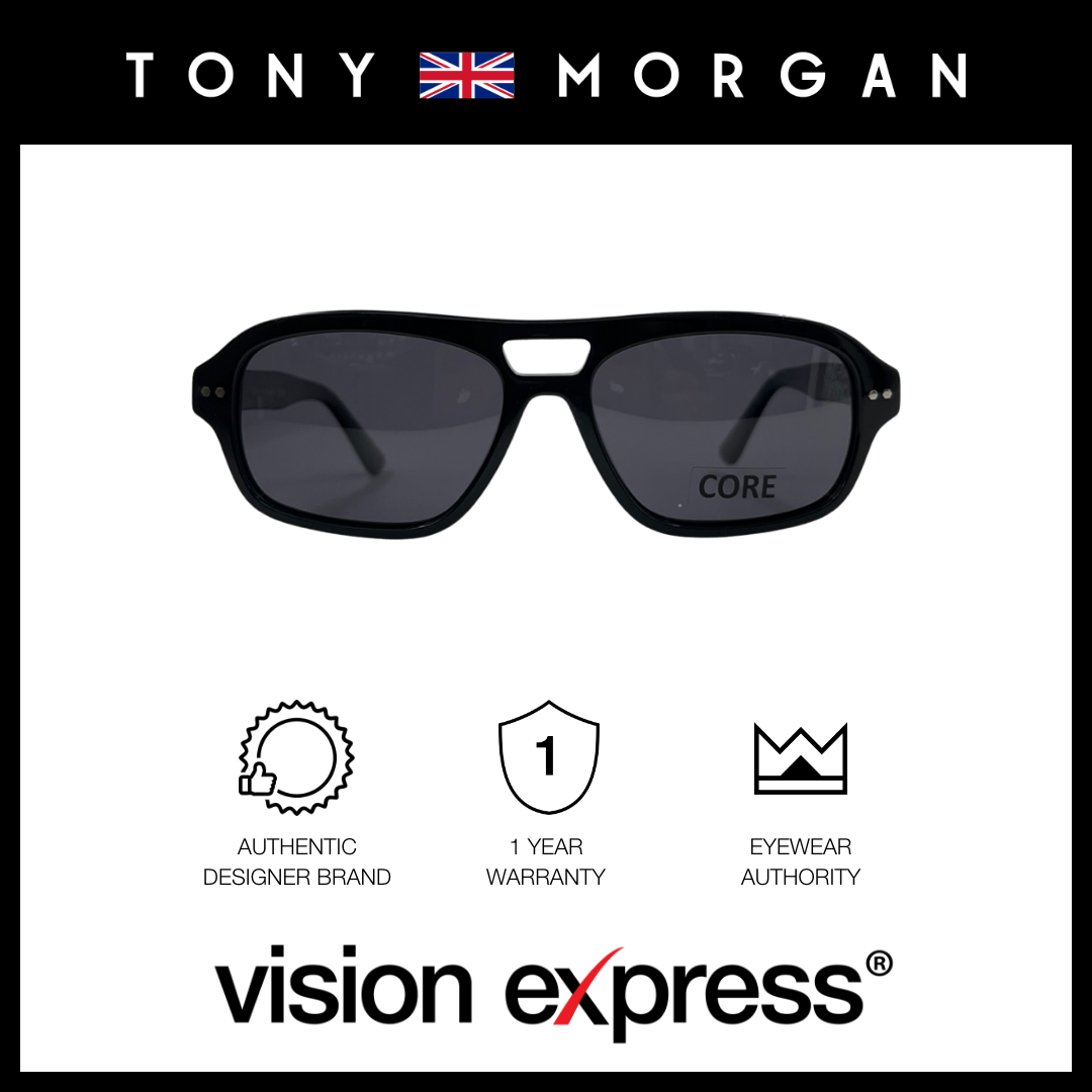 Tony Morgan Men's Black Aviator Acetate Sunglasses TMMASONBLACK54 - Vision Express Optical Philippines