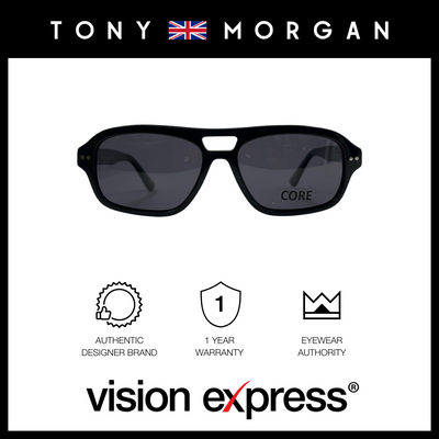 Tony Morgan Men's Black Aviator Acetate Sunglasses TMMASONBLACK54 - Vision Express Optical Philippines