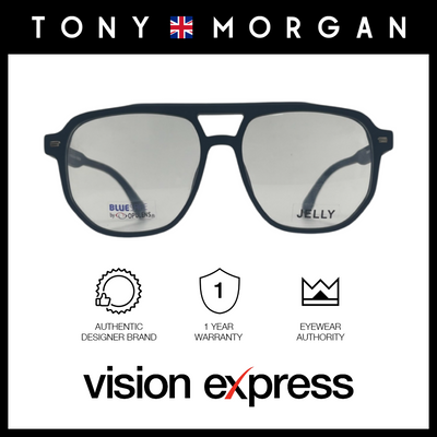 Tony Morgan Men's Blue TR 90 Aviator Eyeglasses with Anti-Blue Light and Replaceable Lens TMMAVYBLUE55 - Vision Express Optical Philippines