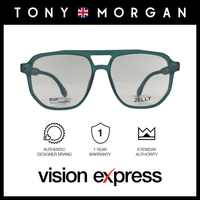 Tony Morgan Men's Green TR 90 Aviator Eyeglasses with Anti-Blue Light and Replaceable Lens TMMAVYTEAL55 - Vision Express Optical Philippines