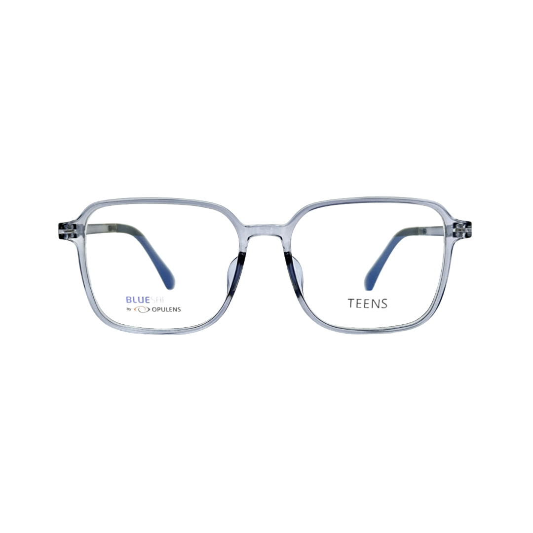 Tony Morgan Unisex Blue TR90 Square Eyeglasses TMMAXBLUE52