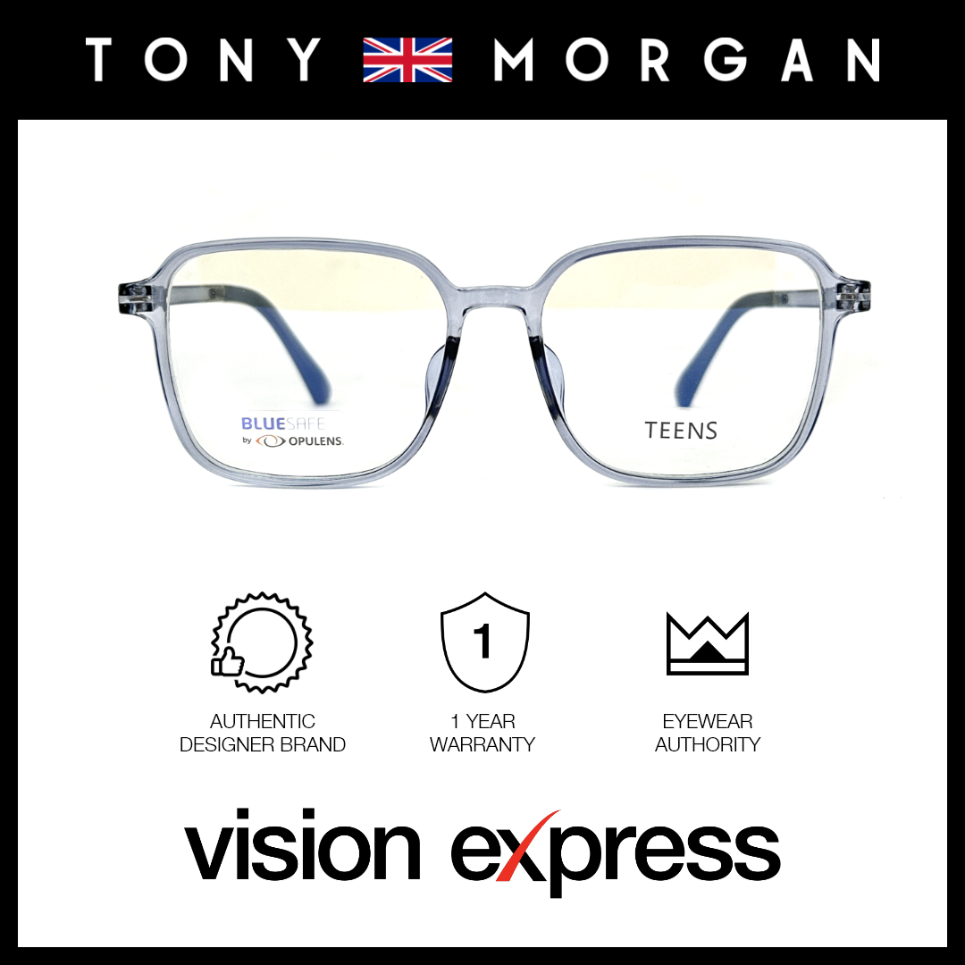 Tony Morgan Unisex Blue TR90 Square Eyeglasses TMMAXBLUE52 - Vision Express Optical Philippines