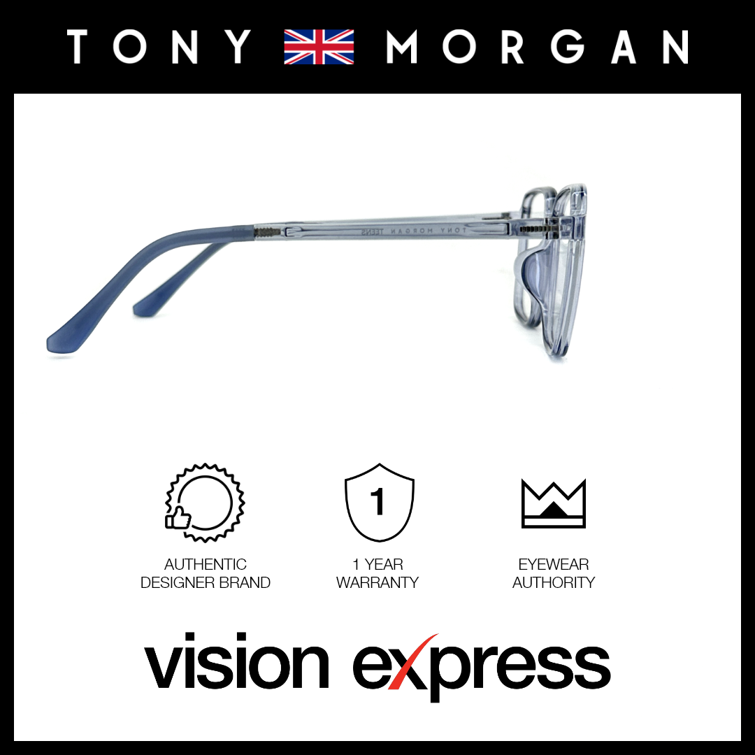 Tony Morgan Unisex Blue TR90 Square Eyeglasses TMMAXBLUE52 - Vision Express Optical Philippines