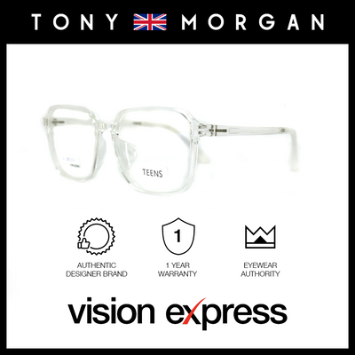 Tony Morgan Unisex Clear TR90 Square Eyeglasses TMMAXCLEAR52 - Vision Express Optical Philippines