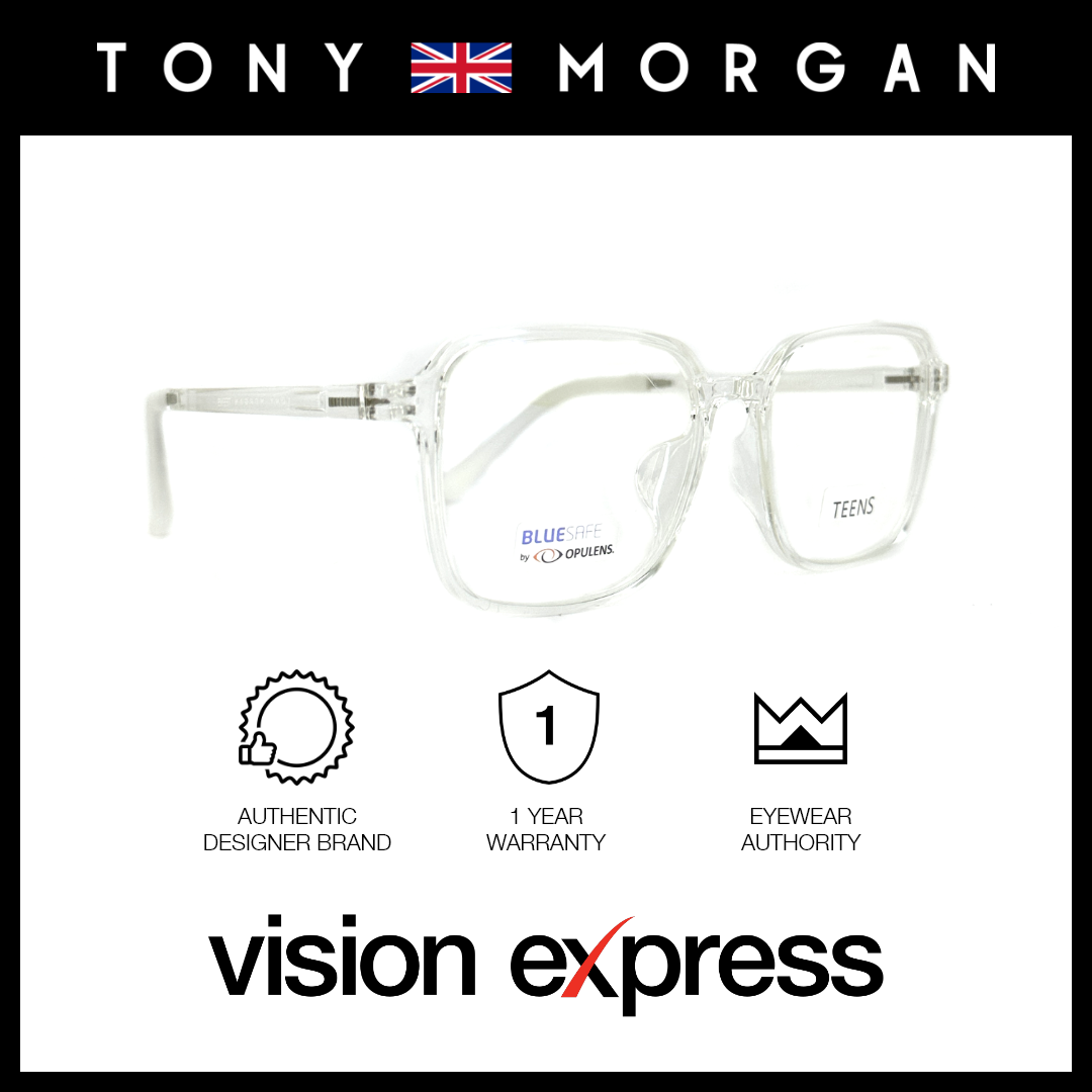 Tony Morgan Unisex Clear TR90 Square Eyeglasses TMMAXCLEAR52 - Vision Express Optical Philippines