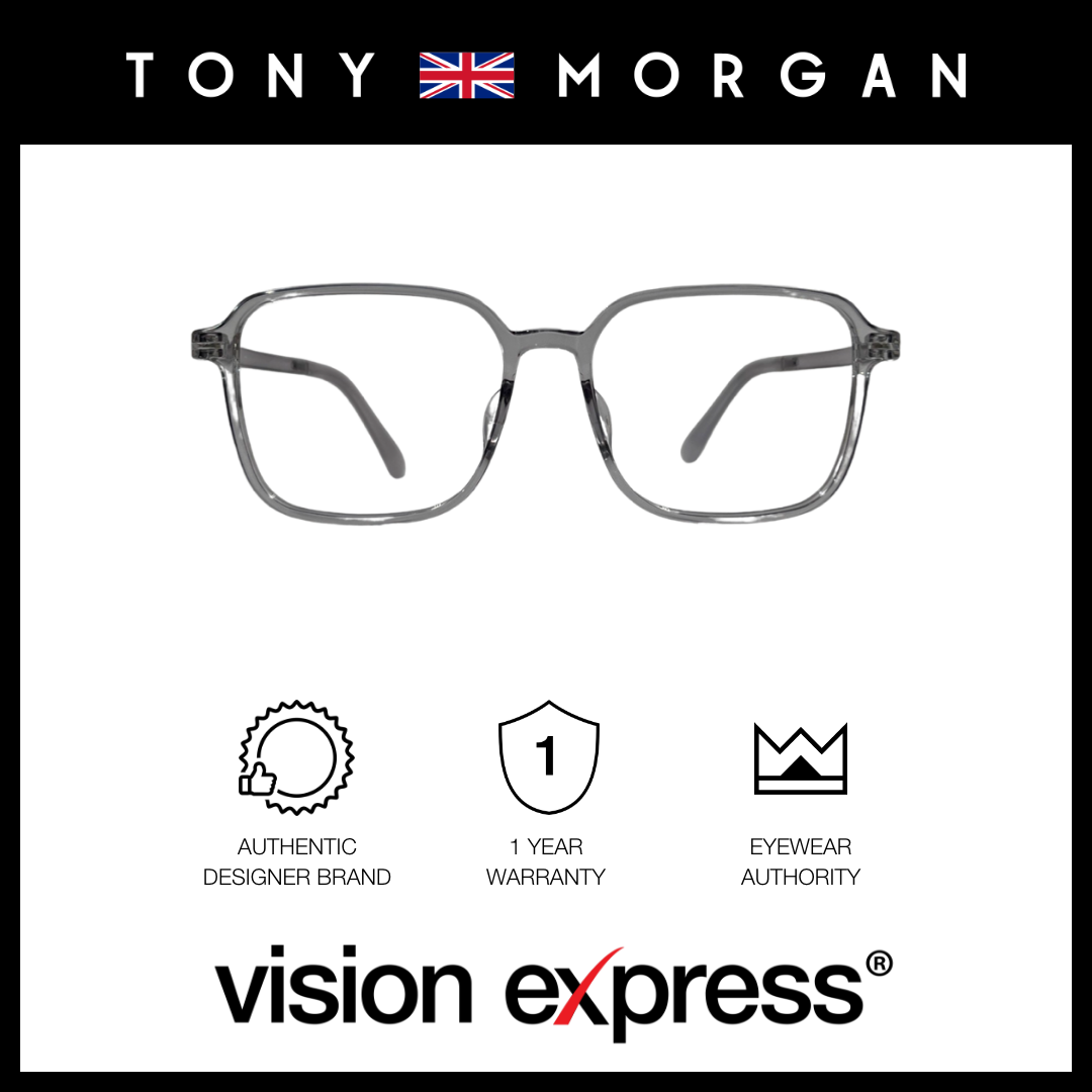 Tony Morgan Unisex Grey TR90 Square Eyeglasses TMMAXGREY52 - Vision Express Optical Philippines