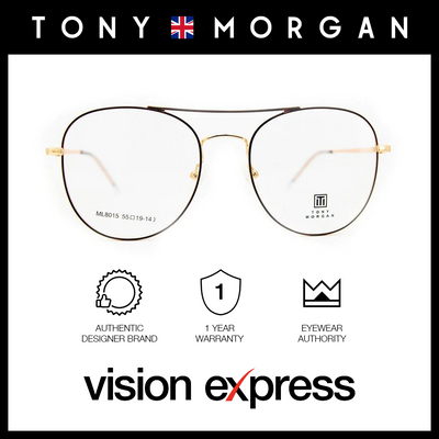 Tony Morgan Women's Brown Metal Round Eyeglasses TM ML8015/C9055/13 - Vision Express Optical Philippines