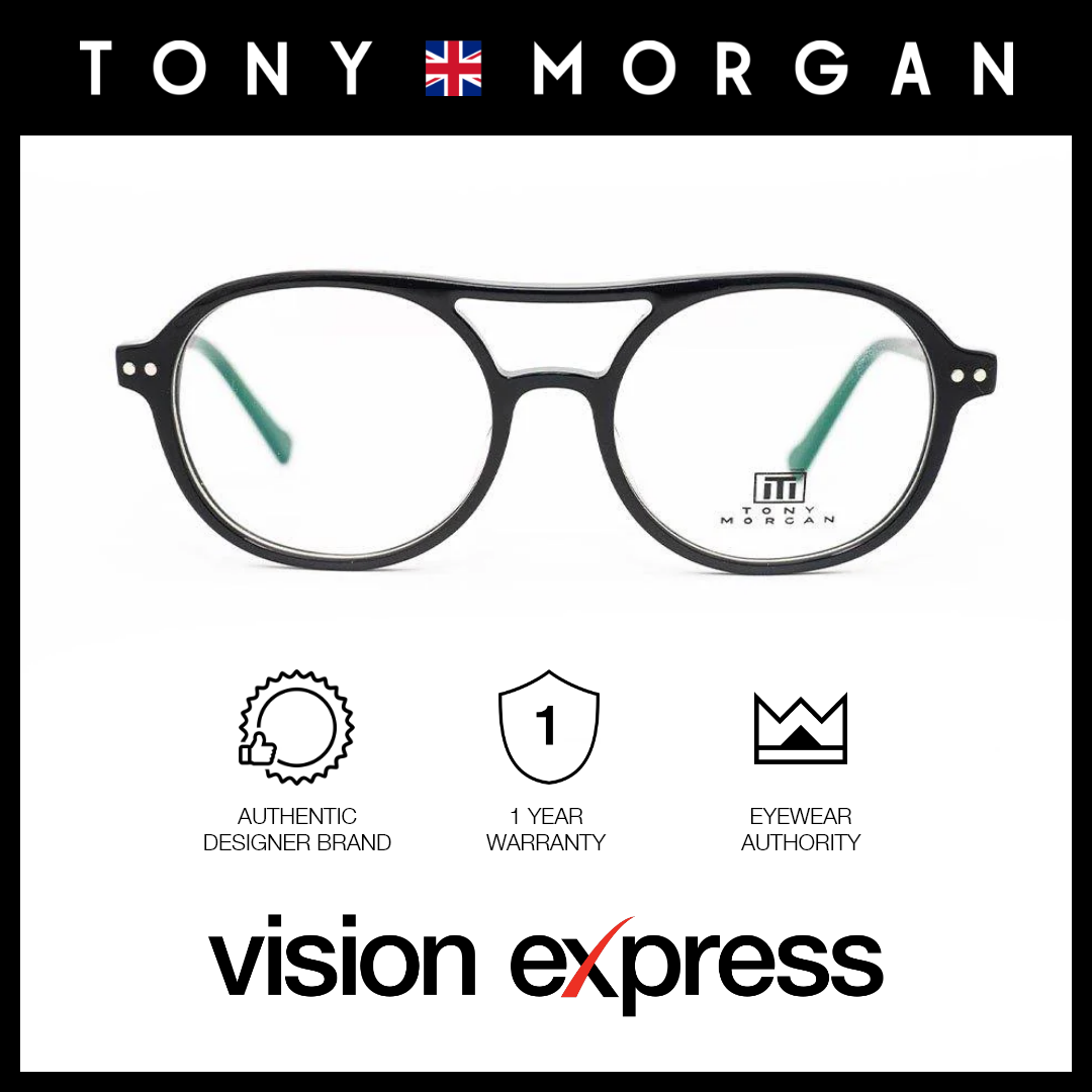Tony Morgan Men's Black Plastic Round Eyeglasses TM ROSEMARY/C2020 - Vision Express Optical Philippines