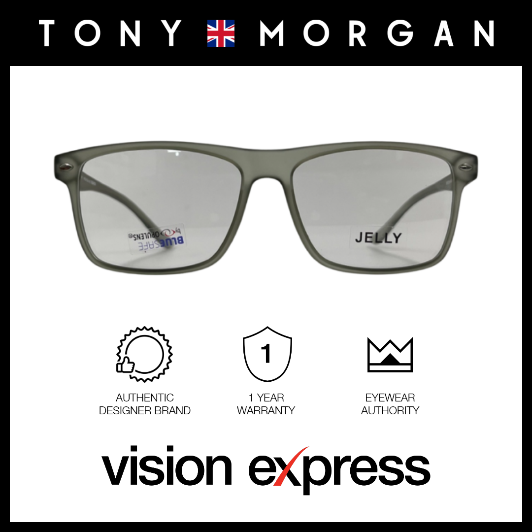 Tony Morgan Men's Green TR 90 Rectangle Eyeglasses with Anti-Blue Light and Replaceable Lens TMROWANGREEN57 - Vision Express Optical Philippines